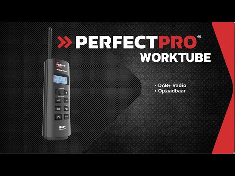 PerfectPro WORKTUBE Bouwradio: DAB+, FM, AUX In, Ideale radio voor in de werktas