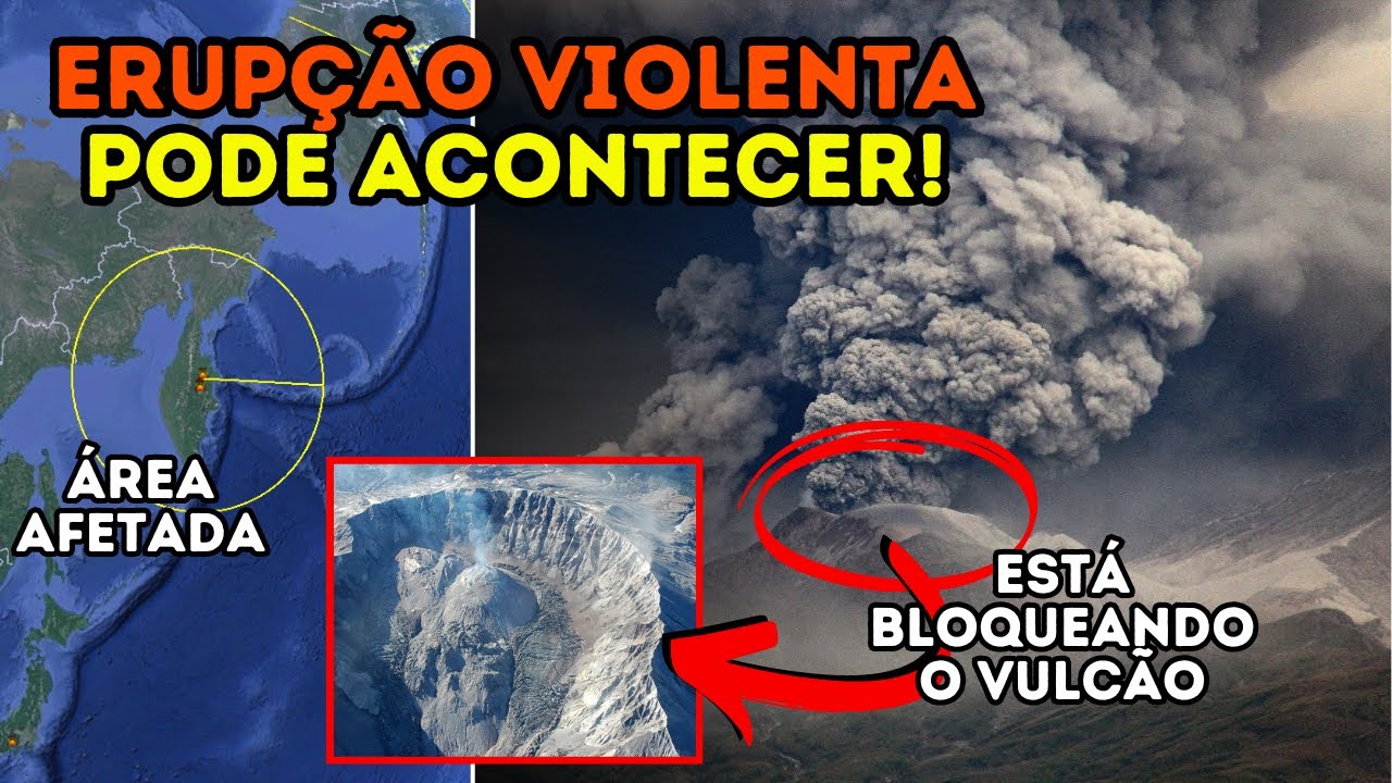 VULCÃO PERIGOSO explode e gera RAIOS VULCÂNICOS! Erupção maior a caminho? Vulcão SHIVELUCH!
