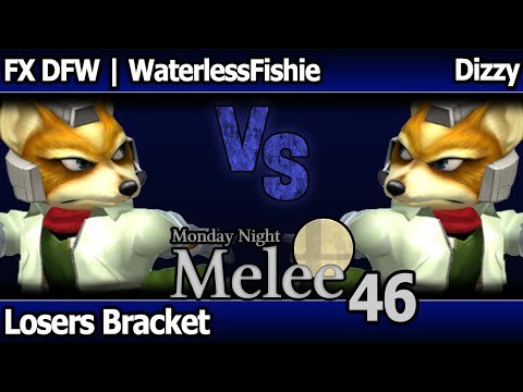 MNM 46 Melee - FX DFW | WaterlessFishie (Fox) vs Dizzy (Fox) - Losers Bracket