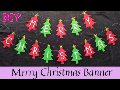 How To Make Merry Christmas Banner|DIY Christmas Garland|Christmas Decoration Ideas@craftthebest1