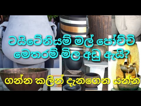 Titanium Cement flower Pots in Low prices / අඩුම මිලට උසස් තත්වයේ මල්පොච්චි / Sithru creations