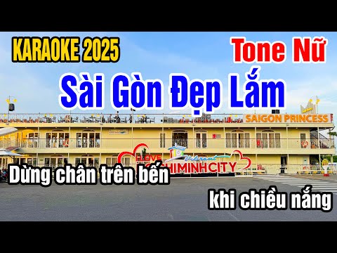 Karaoke Sài Gòn Đẹp Lắm Tone Nữ Nhạc Sống gia huy beat