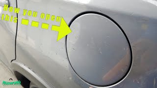 How To Open The Gas  / Fuel  Door Cap  On a Mitsubishi Outlander Sport