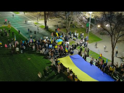 A Prayer for People of Ukraine form the Sacramento skyline...