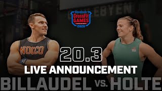 Nicolay Billaudel vs. Kristin Holte — CrossFit Open Announcement 20.3