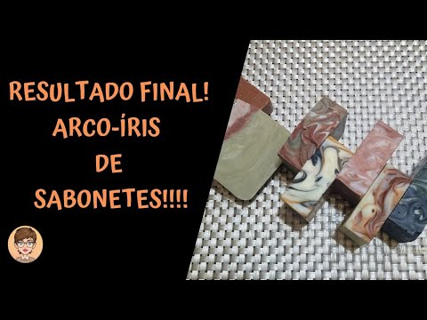 Resultado do meu arco-íris com sabonetes medicinais de argila!
