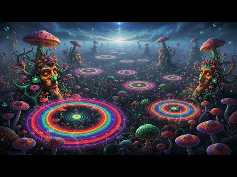 Psychedelic Trance - Enchanted Forest Faces / Dreamlike Journey 2025 (AI Visuals)