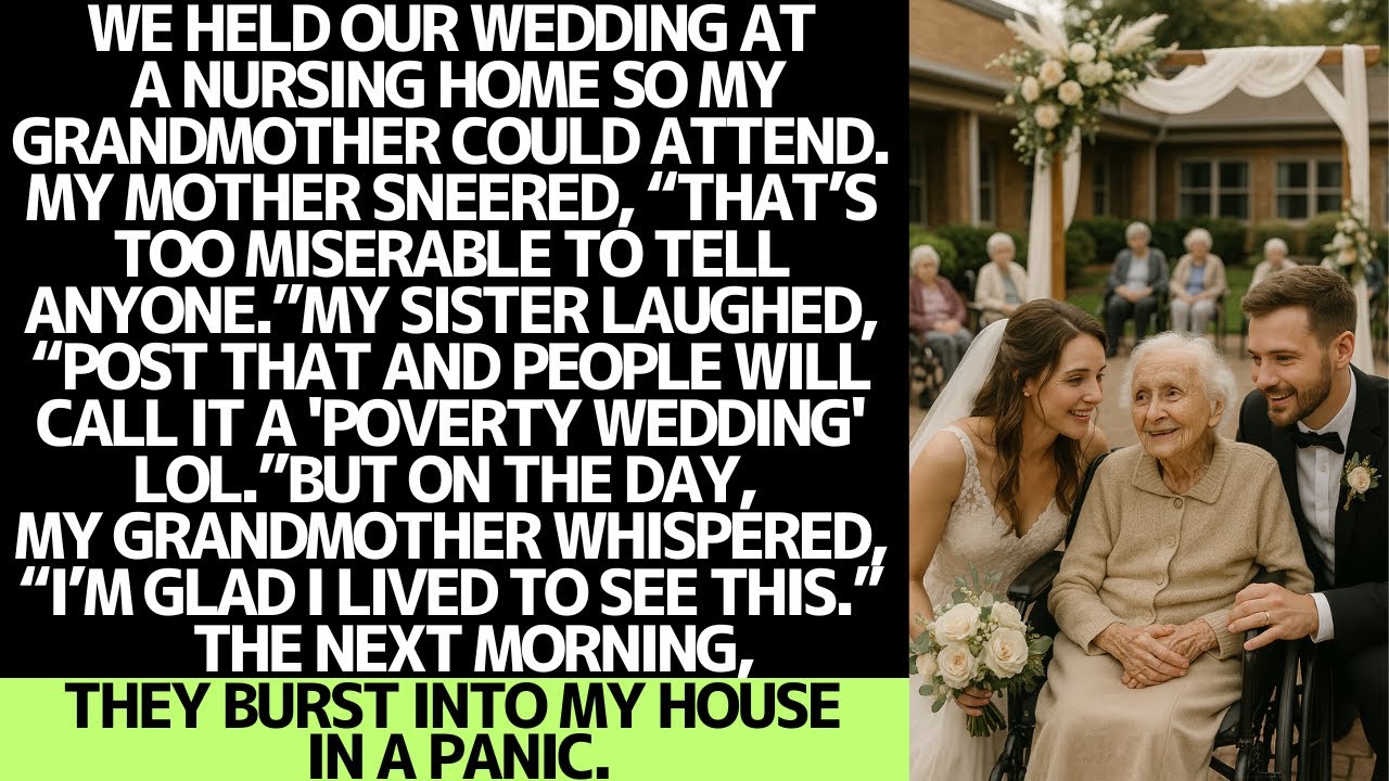 My mother and sister mocked my wedding at a nursing home—then begged me to take it down.