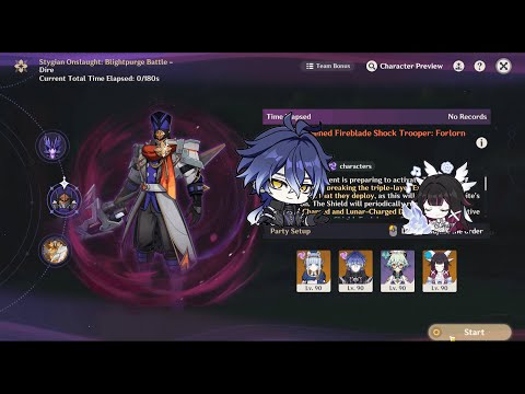 C0R0 Flins with C0 Columbina Dire cleared 91s Stygian Onslaught | Luna 4 | Genshin Impact 6.3