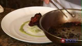 preview picture of video 'Black Pepper Octopus Demo - Kauai Grill at St. Regis, Princeville - KVIC-TV, myKauai.com [Chef Demo]'