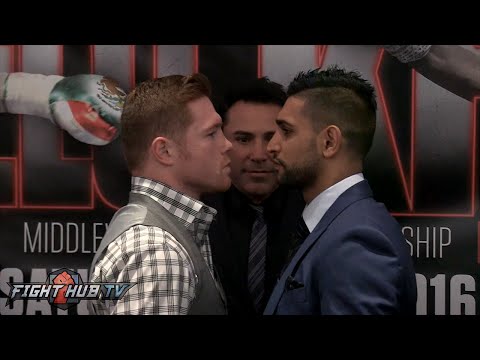 Canelo Alvarez vs. Amir Khan Full Video- COMPLETE Face Off Video