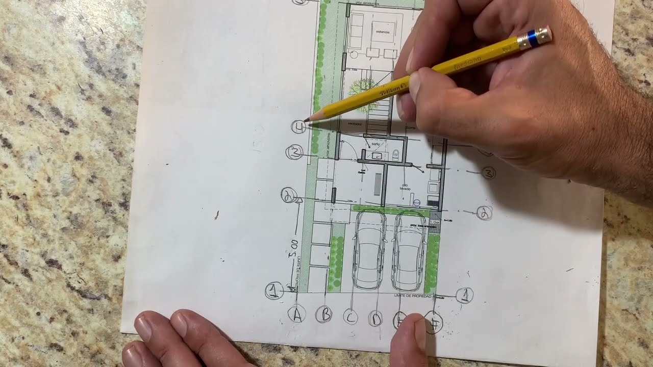 ✏️ AXES AND DIMENSIONS IN AN ARCHITECTURAL PLAN
