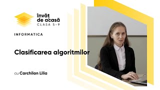 "Clasificarea algoritmilor"
