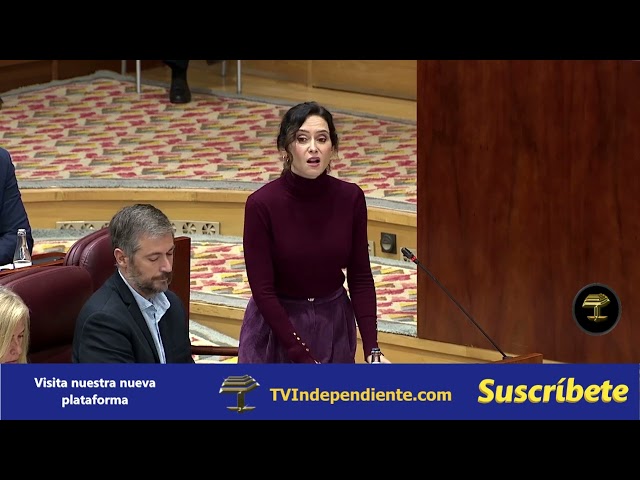 Isabel Díaz Ayuso acusa a Pedro Sánchez de autócrata y dictador