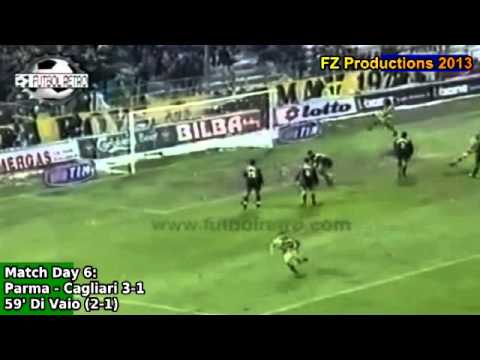 Serie A 1999-2000, day 10 Parma - Cagliari 3-1 (Di Vaio 1st goal)