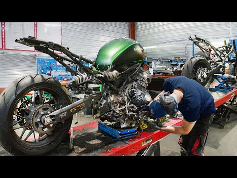 Inside Factory Recycling Powerful Bikes by Hand - Recycling Line
