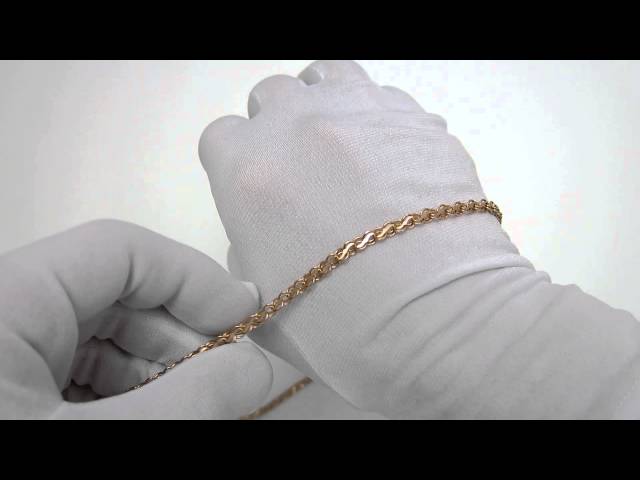 Срібний позолочений ланцюжок ех18 Відео огляд