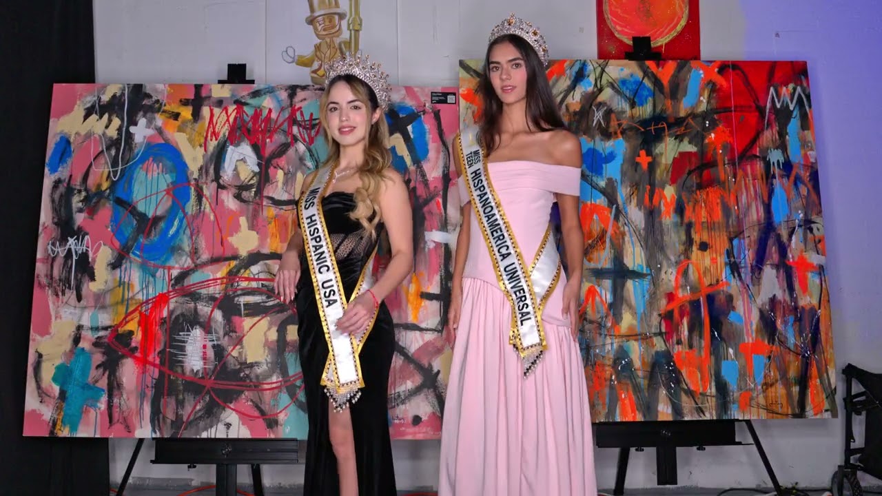 Models Milena and Alina pose  @artheartsfashion Art Basel