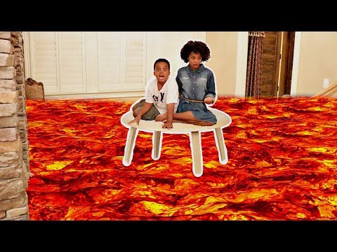 THE FLOOR IS LAVA PT 2! - Hidden Fidget Spinner! - Shasha and Shiloh Onyx Kids