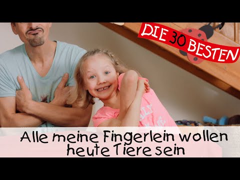 🌺 Alle meine Fingerlein wollen heute Tiere sein - Singen, Tanzen und Bewegen || Kinderlieder