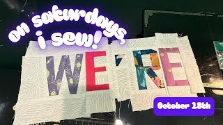 On Saturdays, I Sew! October 18th - FPP words for a mini-quilt challenge