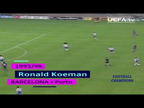 Ronald Koeman Rakete schoss Barcelono gegen Porto UEFA Champions League