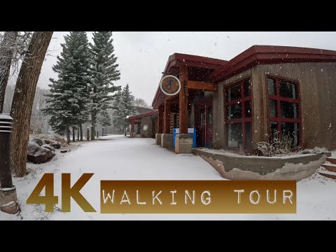 Telluride Colorado Beautiful Town Park | Snowy Walking Tour