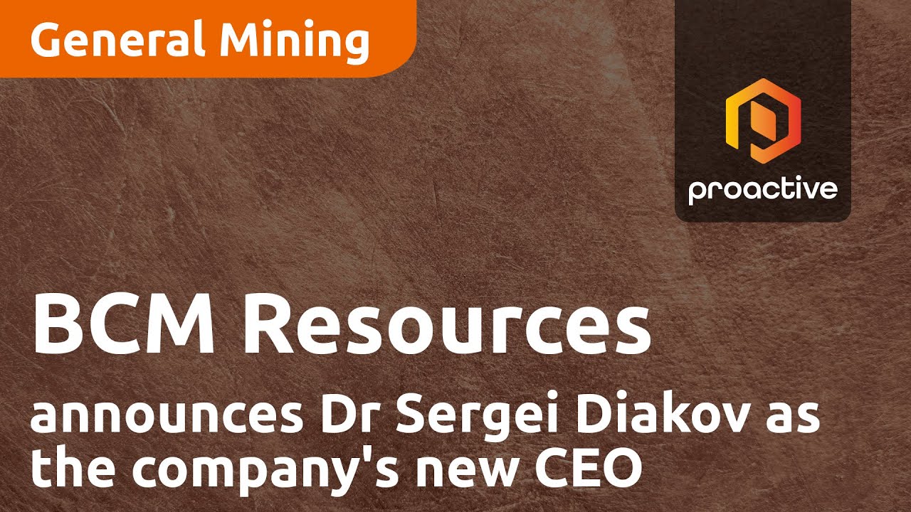 BCM Resources Corp announces Dr Sergei Diakov as the company's new CEO