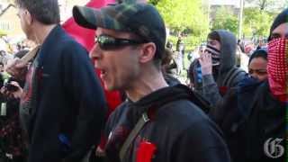 Montreal students clash with police and media