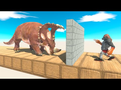 Clash at the Wall: 1vs1 Primates vs Herbivore Dinosaurs - Animal Revolt Battle Simulator