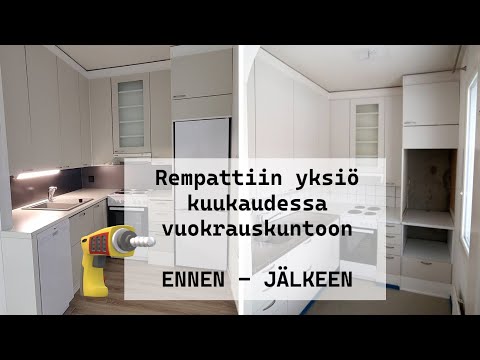 Yksiön remontointi, sijoitusasunnon remontti ENNEN-JÄLKEEN