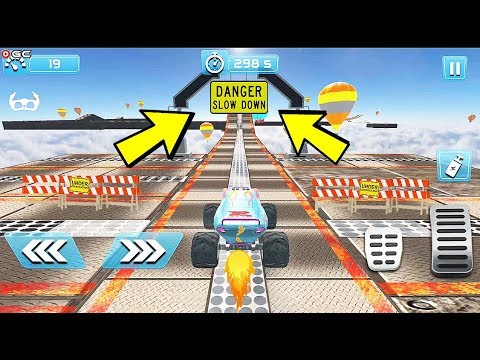 Mountain Climb Mega Ramp Driving Simulator Games LV1 5 - 4x4 Stunts Car  - Android Gameplay Video