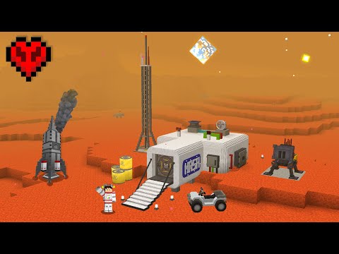 SOBREVIVI 100 DIAS PERDIDO EM MARTE no Minecraft Hardcore