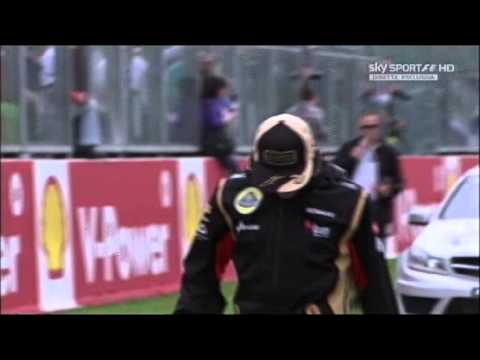 Belgium, Räikkönen during drivers parade - 25/08/2013