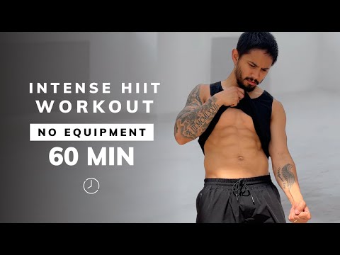 60 Min INTENSE HIIT WORKOUT - Full Body Cardio, Full Body HIIT, Burn Fat & Tone Muscle