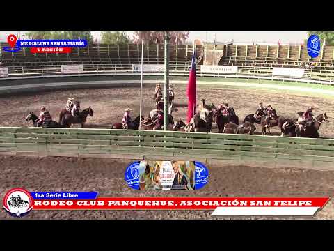 1RA SERIE LIBRE,   RODEO CLUB PANQUEHUE, ASOCIACION SAN FELIPE, MEDIALUNA DE SANTA MARÍA