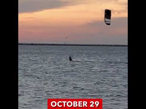 Kitesurfing on Lake Hefner