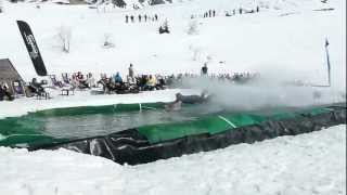 preview picture of video 'les arcs 1800 waterslide funny faceplant ouch!'