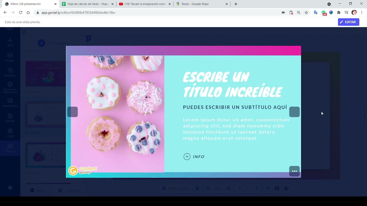 Genially 14 - Páginas y transiciones