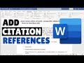 How to Add Citation and References in Word
