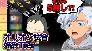 【〇〇アニメ】オリオンの刻印試合好き嫌いTierランキング