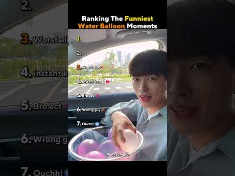 Ranking the funniest water balloon moments 💀🗿 #usa