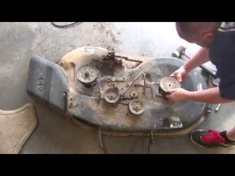 How To Replace Mower Deck Spindle Craftsman 42" Riding Mower