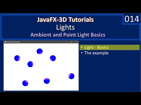 Lights | Ambient and Point Light Basics | JavaFx 3D Tutorial #14