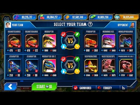 BATTLE VIP INDORAPTOR VS INDORAPTOR GEN 2 | JURASSIC WORLD THE GAME