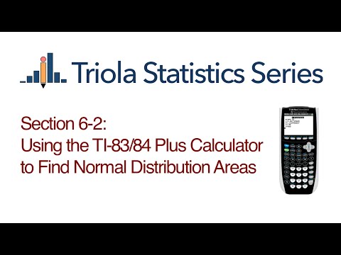 TI 83/84 Section 6-2: Using the TI-83/84 Plus Calculator to Find Normal Distribution Areas