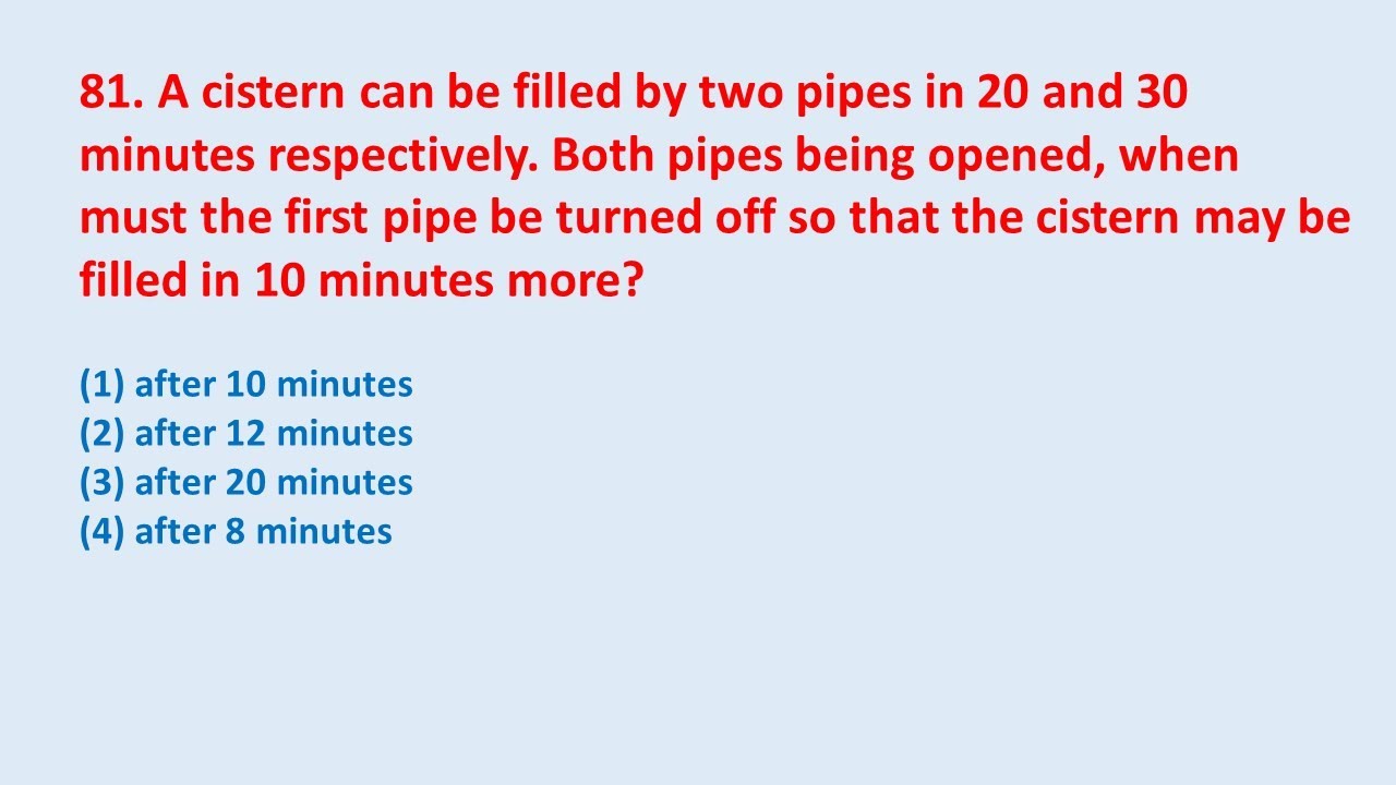 Watch Cistern Can Be Filled By Two Pipes videos Cistern Can Be Filled By Two Pipes