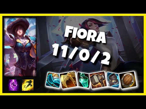 Fiora vs Lulu Top 11.5 Challenger S11 Gameplay (11/0/2) - KOREAN