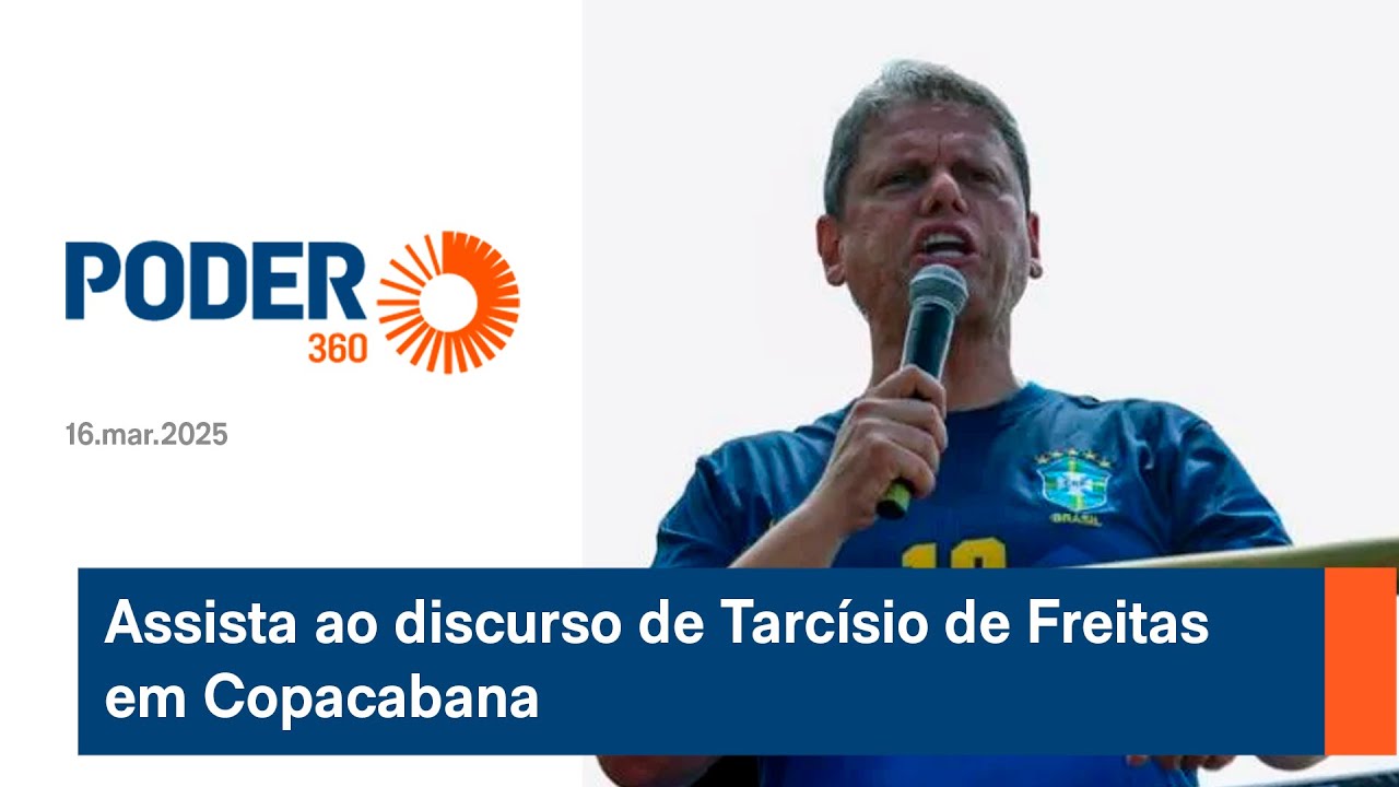 Assista ao discurso de Tarcísio de Freitas em Copacabana