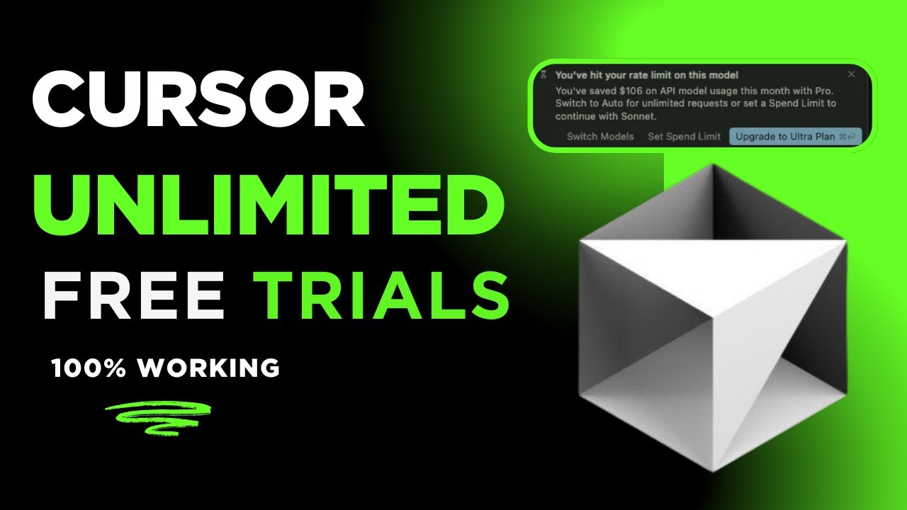 Get UNLIMITED Cursor Pro FREE Trials (100% Working Bypass Restriction- New Method)